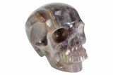 Realistic, Banded Purple Fluorite Skull #382023-2